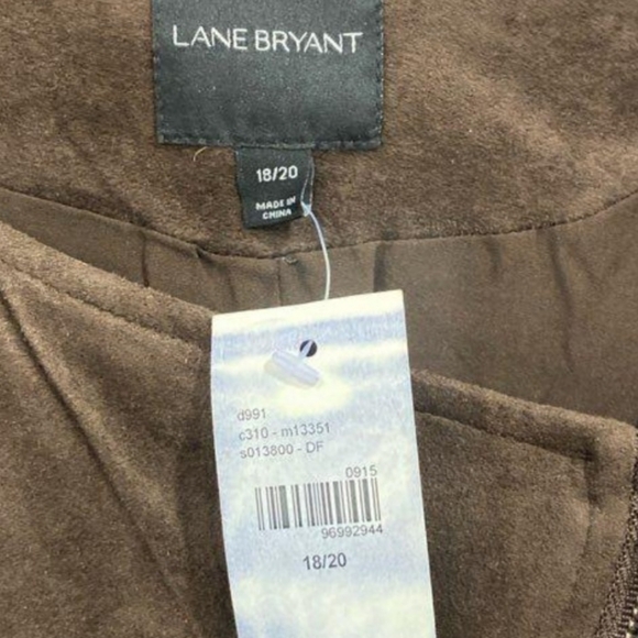 Lane Bryant Fringe Jacket NWT $120 MSRP. Brown. Open front - Picture 2 of 11